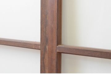 アンティーク建具　レトロなモールガラス入りの幅狭ガラス戸4枚セット(引き戸)(R-065988)