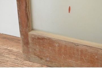 アンティーク建具　大正ロマン　懐かしい雰囲気の幅狭ガラス戸1枚(引き戸)(R-065989)