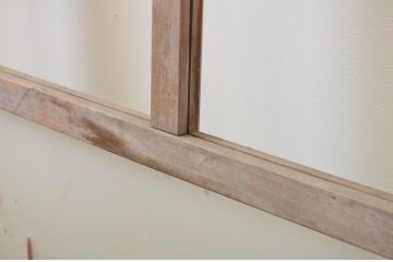 アンティーク建具　大正ロマン　懐かしい雰囲気の幅狭ガラス戸1枚(引き戸)(R-065989)