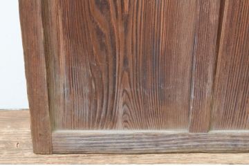アンティーク建具　ダイヤガラス入り　古き良き時代の趣を感じる幅狭玄関戸2枚セット(引き戸、ガラス戸、格子戸)(R-065990)