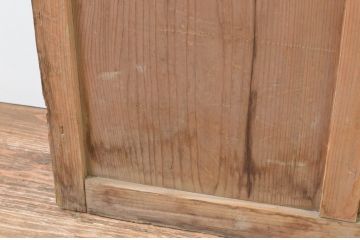 アンティーク建具　ダイヤガラス入り　古き良き時代の趣を感じる幅狭玄関戸2枚セット(引き戸、ガラス戸、格子戸)(R-065990)