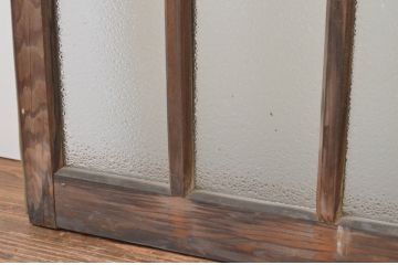 アンティーク建具　大正ロマンな雰囲気漂うデザインが魅力のガラス窓2枚セット(引き戸、ガラス戸)(R-065991)
