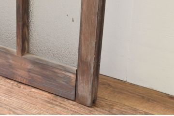 アンティーク建具　大正ロマンな雰囲気漂うデザインが魅力のガラス窓2枚セット(引き戸、ガラス戸)(R-065991)