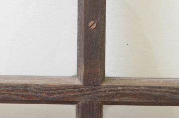 アンティーク建具　大正ロマンな雰囲気漂うデザインが魅力のガラス窓2枚セット(引き戸、ガラス戸)(R-065991)