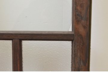 アンティーク建具　大正ロマンな雰囲気漂うデザインが魅力のガラス窓2枚セット(引き戸、ガラス戸)(R-065991)