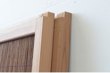 レトロ建具　昭和レトロ　涼しげな和の空間づくりにおすすめな夏戸2枚セット(簾戸、御簾戸、簀戸、葭戸、夏障子、引き戸)(R-065992)