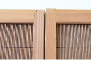 レトロ建具　昭和レトロ　涼しげな和の空間づくりにおすすめな夏戸2枚セット(簾戸、御簾戸、簀戸、葭戸、夏障子、引き戸)(R-065993)