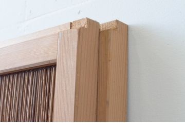 レトロ建具　昭和レトロ　涼しげな和の空間づくりにおすすめな夏戸2枚セット(簾戸、御簾戸、簀戸、葭戸、夏障子、引き戸)(R-065993)