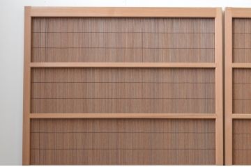 レトロ建具　昭和レトロ　涼しげな和の空間づくりにおすすめな夏戸4枚セット(簾戸、御簾戸、簀戸、葭戸、夏障子、引き戸)(R-065994)