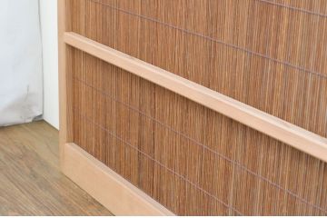 レトロ建具　昭和レトロ　涼しげな和の空間づくりにおすすめな夏戸4枚セット(簾戸、御簾戸、簀戸、葭戸、夏障子、引き戸)(R-065994)