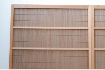 レトロ建具　昭和レトロ　涼しげな和の空間づくりにおすすめな夏戸4枚セット(簾戸、御簾戸、簀戸、葭戸、夏障子、引き戸)(R-065994)