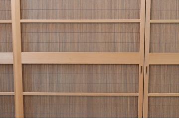 レトロ建具　昭和レトロ　涼しげな和の空間づくりにおすすめな夏戸4枚セット(簾戸、御簾戸、簀戸、葭戸、夏障子、引き戸)(R-065994)