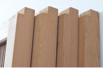 レトロ建具　昭和レトロ　涼しげな和の空間づくりにおすすめな夏戸4枚セット(簾戸、御簾戸、簀戸、葭戸、夏障子、引き戸)(R-065994)