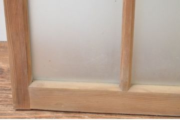 アンティーク建具　大正ロマン　古い木味が魅力のガラス窓2枚セット(ガラス戸、引き戸)(R-065999)