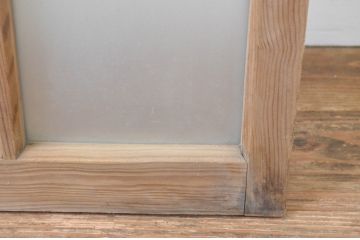 アンティーク建具　大正ロマン　古い木味が魅力のガラス窓2枚セット(ガラス戸、引き戸)(R-065999)