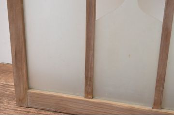 アンティーク建具　大正ロマン　古い木味が魅力のガラス窓2枚セット(ガラス戸、引き戸)(R-065999)