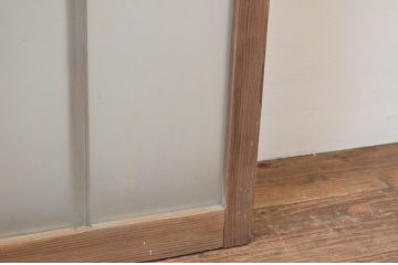 アンティーク建具　大正ロマン　古い木味が魅力のガラス窓2枚セット(ガラス戸、引き戸)(R-065999)