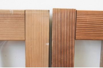 アンティーク建具　レトロな空間演出におすすめ!格子入りのガラス窓2枚セット(引き戸、ガラス戸)(R-066001)