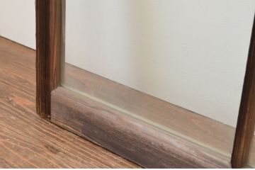 アンティーク建具　大正ロマン　懐かしい雰囲気のガラス窓2枚セット(引き戸、ガラス戸)(R-066004)