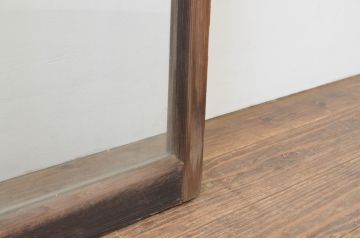 アンティーク建具　大正ロマン　懐かしい雰囲気のガラス窓2枚セット(引き戸、ガラス戸)(R-066004)