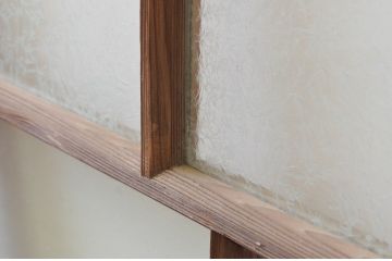 アンティーク建具　大正ロマン　懐かしい雰囲気のガラス窓4枚セット(引き戸、ガラス戸)(R-066005)