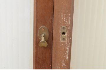 アンティーク建具　レトロな雰囲気が魅力的!!シンプルなデザインのモールガラス窓4枚セット(ガラス戸、引き戸)(R-066006)