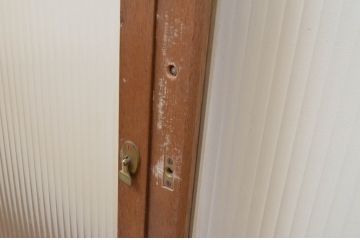 アンティーク建具　レトロな雰囲気が魅力的!!シンプルなデザインのモールガラス窓4枚セット(ガラス戸、引き戸)(R-066006)