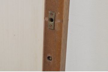 アンティーク建具　レトロな雰囲気が魅力的!!シンプルなデザインのモールガラス戸3枚セット(窓、引き戸)(R-066007)