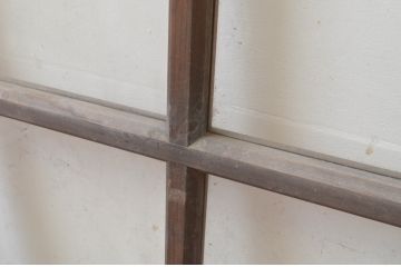 アンティーク建具　経年による風合いが味わい深いガラス窓2枚セット(ガラス戸、引き戸、格子戸)(R-066010)