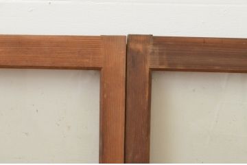 アンティーク建具　レトロな雰囲気が魅力のガラス窓2枚セット(引き戸、ガラス戸)(R-066011)