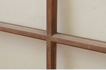 アンティーク建具　レトロな雰囲気が魅力のガラス窓2枚セット(引き戸、ガラス戸)(R-066011)