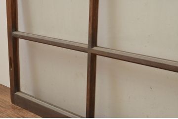 アンティーク建具　レトロな雰囲気が魅力のガラス窓2枚セット(引き戸、ガラス戸)(R-066011)
