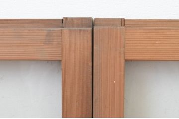 アンティーク建具　レトロな雰囲気が魅力のガラス窓2枚セット(引き戸、ガラス戸)(R-066011)