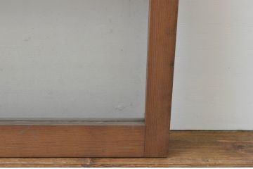 アンティーク建具　レトロな雰囲気が魅力のガラス窓2枚セット(引き戸、ガラス戸)(R-066011)