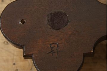 中古　松本民芸家具　お花が連なったようなデザインが可愛らしい壁掛けフック3点セット(帽子掛け、コートハンガー、ウォールハンガー、ウォールフック)(R-066014)