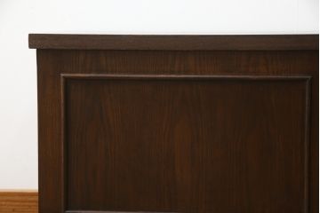 中古　特注　上蓋開きの収納付き!!シックな佇まいが魅力のローボード(ベンチチェスト、コファ、ブランケットボックス)(R-066016)