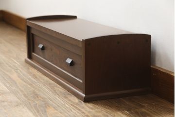 和製アンティーク　極小サイズが珍しい!!和モダンスタイルの空間に馴染む置き床(ローボード、テレビ台、テレビボード、収納棚、飾り台、陳列台)(R-066017)