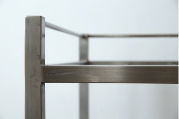 和製ヴィンテージ　特注　総ステンレス　インダストリアルな空間作りにおすすめ!!古い銭湯のカゴラック　(R-066034)