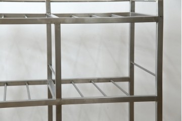 和製ヴィンテージ　特注　総ステンレス　インダストリアルな空間作りにおすすめ!!古い銭湯のカゴラック　(R-066034)