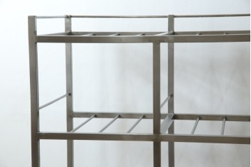 和製ヴィンテージ　特注　総ステンレス　インダストリアルな空間作りにおすすめ!!古い銭湯のカゴラック　(R-066034)