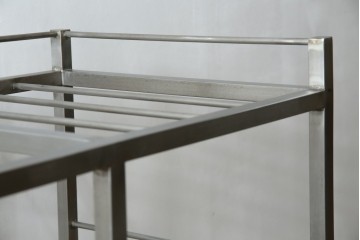 和製ヴィンテージ　特注　総ステンレス　インダストリアルな空間作りにおすすめ!!古い銭湯のカゴラック　(R-066034)