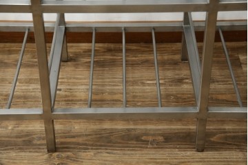 和製ヴィンテージ　特注　総ステンレス　インダストリアルな空間作りにおすすめ!!古い銭湯のカゴラック　(R-066034)