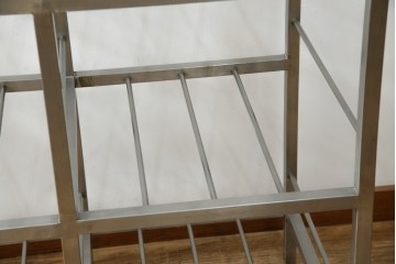 和製ヴィンテージ　特注　総ステンレス　インダストリアルな空間作りにおすすめ!!古い銭湯のカゴラック　(R-066034)