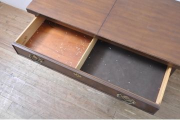 中古　DREXEL HERITAGE(ドレクセルヘリテイジ)　マホガニー材　拡張式天板付き!!高級感溢れる佇まいのサーバー(洋酒棚、カウンターテーブル、収納棚、戸棚、サイドボード、サイドキャビネット)(R-066044)