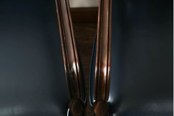 中古　maruni(マルニ木工)　KENT-COURT(ケントコート)　本革(レザー)　洗練された佇まいが美しいアームチェア2脚セット(ラウンジチェア、一人掛けソファ、1人掛けソファ、椅子、イス)(R-066050)