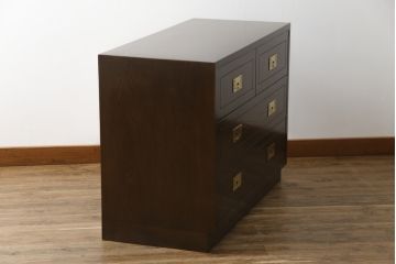 中古　カリモク家具(karimoku)　domani(ドマーニ)　Morganton(モーガントン)　上品な佇まいのチェスト(サイドチェスト、引き出し)(定価約21万6千円)(R-066056)