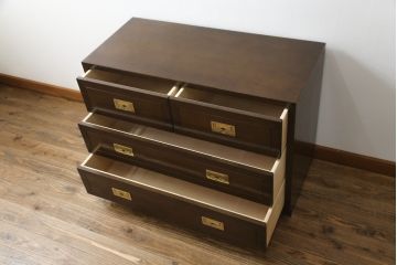 中古　カリモク家具(karimoku)　domani(ドマーニ)　Morganton(モーガントン)　上品な佇まいのチェスト(サイドチェスト、引き出し)(定価約21万6千円)(R-066056)
