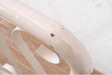 和製ビンテージ　曲線デザインが可愛らしい!!レトロな佇まいのアイアンフェンス(鉄柵、仕切り、パーテーション、衝立て、つい立て、衝い立て、店舗什器、ヴィンテージ)(R-066083)