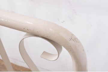 和製ビンテージ　曲線デザインが可愛らしい!!レトロな佇まいのアイアンフェンス(鉄柵、仕切り、パーテーション、衝立て、つい立て、衝い立て、店舗什器、ヴィンテージ)(R-066084)