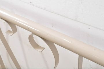 和製ビンテージ　曲線デザインが可愛らしい!!レトロな佇まいのアイアンフェンス2枚セット(鉄柵、仕切り、パーテーション、衝立て、つい立て、衝い立て、店舗什器、ヴィンテージ)(R-066085)